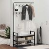vidaXL Vje&scaron;alica za kapute s policom Siva Sonoma 95 x 34 x 184 cm