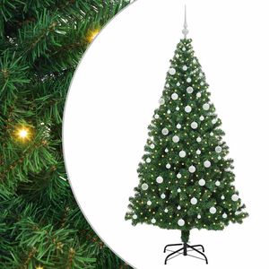 vidaXL Umjetno božićno drvce Zelena 180 cm PVC i Čelik i Plastika