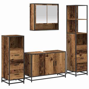 vidaXL Set namje&scaron;taja za kupaonicu 4 pcs Staro drvo Konstruirano drvo
