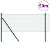 vidaXL Stup za ogradu Zelena 50 x 0,6 m (25 x 25 mm mreža) Čelik i PVC