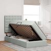 vidaXL Krevet s madracem i skladi&scaron;tem Svijetlo siva 100 x 200 cm