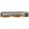 vidaXL Set vanjskih sofa 9 kom. Prirodna i svjetlosiva