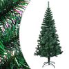 vidaXL Umjetno božićno drvce s obojenim vrhovima zeleno 150 cm PVC