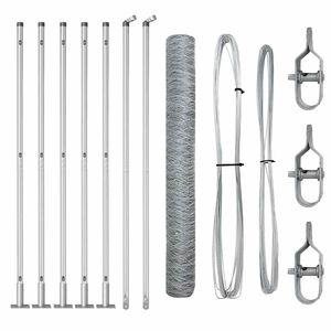 vidaXL Stup za ogradu Srebrna