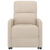 vidaXL Masažna fotelja na podizanje od mikrovlakana krem