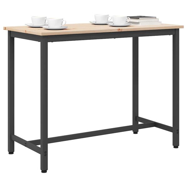 vidaXL stol Prirodna 100 x 50 x 77 cm Inženjerska drva i čelik