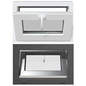 vidaXL Prozor za podrum RISOR 60 x 40 cm PVC i staklo Antracit