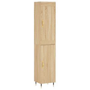 vidaXL Visoka komoda hrasta sonome 34,5x34x180cm od konstruiranog drva