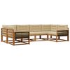 vidaXL Set vanjskih sofa 6 kom. Prirodna i bež