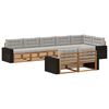 vidaXL Set vanjskih sofa s jastukom 8 pcs Prirodna i svjetlosiva