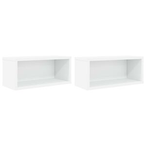 vidaXL Stalak za CD-ove 2 kom. Bijela 40 x 17 x 17 cm