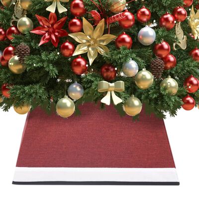 vidaXL Podloga za božićno drvce crveno-bijela 48 x 48 x 25 cm