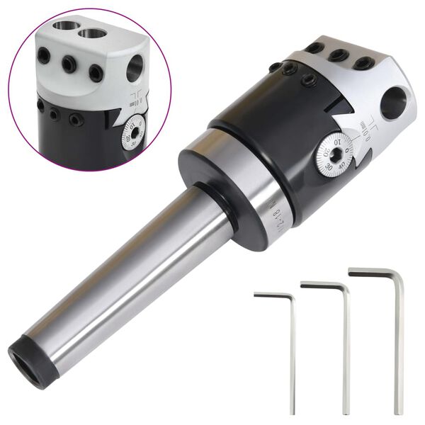 vidaXL Glava za bušenje 50 mm s drškom MT3 za glodalice i tokarilice