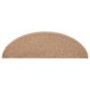 vidaXL Prostirke za stepenice 15 kom 65x21x4 cm svijetlosmeđe poluokrugle velike