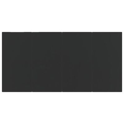 vidaXL 7-dijelni vrtni blagovaonski set crni od poliratana i čelika