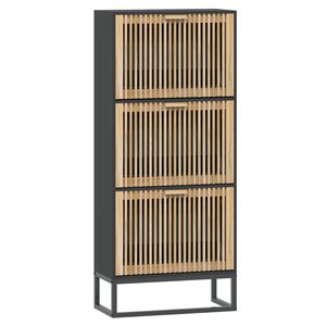vidaXL Ormarić za cipele crni 52 x 25 x 120 cm od konstruiranog drva
