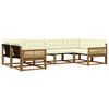 vidaXL Set vanjskih sofa s jastukom 6 pcs Prirodna i krem
