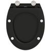 vidaXL WC daska Crna 47 x 37,5 x 3,8 cm Duroplast