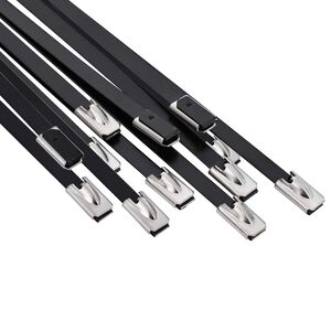 vidaXL Veza za kabel 12 kom. 4,6 x 500 mm Crna