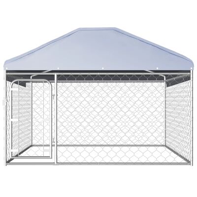 vidaXL Vanjski kavez za pse s krovom 200 x 200 x 135 cm