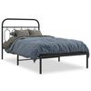 vidaXL Metalni okvir za krevet s uzglavljem crni 107x203 cm