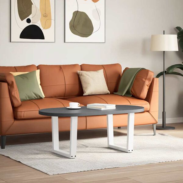 vidaXL Noge za klub stolić V-oblika 2 kom Bijele 50 x (42-43,3) cm Čelik