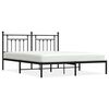 vidaXL Metalni okvir za krevet s uzglavljem crni 183x213 cm