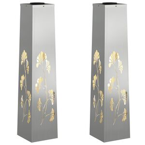 vidaXL Solarna LED svjetlost za stazu 2 pcs Galvanizirano