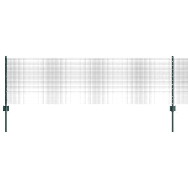 vidaXL Ograda s postovima Zelena 0,6 x 100 m Čelik i PVC