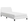 vidaXL Krevet s madracem Dover bijeli 100 x 200 cm od umjetne kože