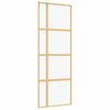 vidaXL Klizna vrata zlatna 76x205 cm prozirno staklo ESG i aluminij
