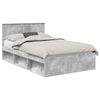 vidaXL Krevetna konstrukcija Beton 120 x 190 cm Čvrsto borovo drvo