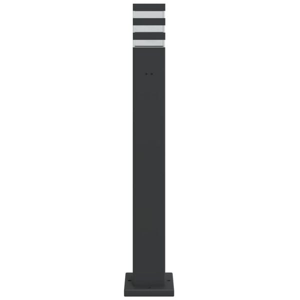 vidaXL Vanjska podna svjetiljka s utičnicom crna 80 cm aluminijska