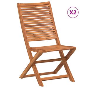vidaXL Sklopive stolice 2 kom. Masivno drvo akacije