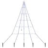 vidaXL LED Božićno drvce s zemljanim klinovima Plava 182 cm Metal
