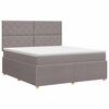 vidaXL Boxspring krevet s madracem Sivosmeđa 180 x 200 cm Tkanina