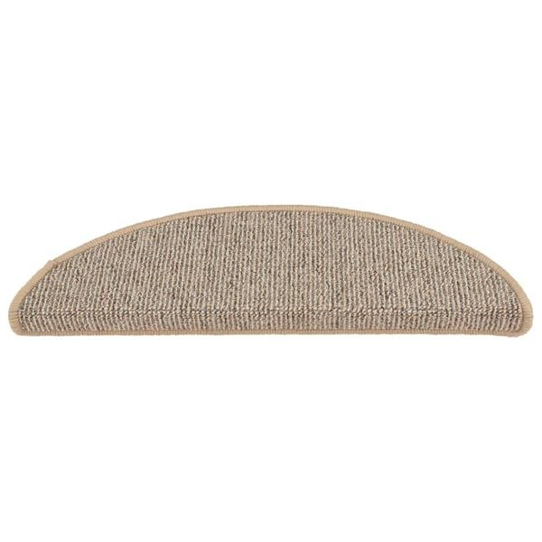 vidaXL Prostirke za stepenice 15 kom 56x17x3 cm smeđe poluokrugle