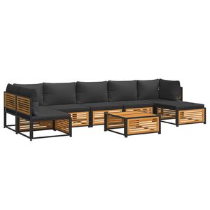 vidaXL 8-dijelna set vrtnih sofa s jastucima masivno bagremovo drvo