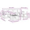 vidaXL Set vanjskih sofa s jastukom 6 pcs Prirodna i svijetlo siva