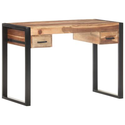 vidaXL Radni stol 110x50x76 cm od masivnog drva s obradom od šišama