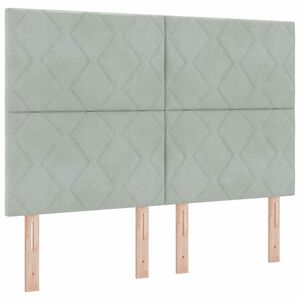 vidaXL LED Box Spring Krevet Svijetlo siva 140 x 190 cm Bar&scaron;un