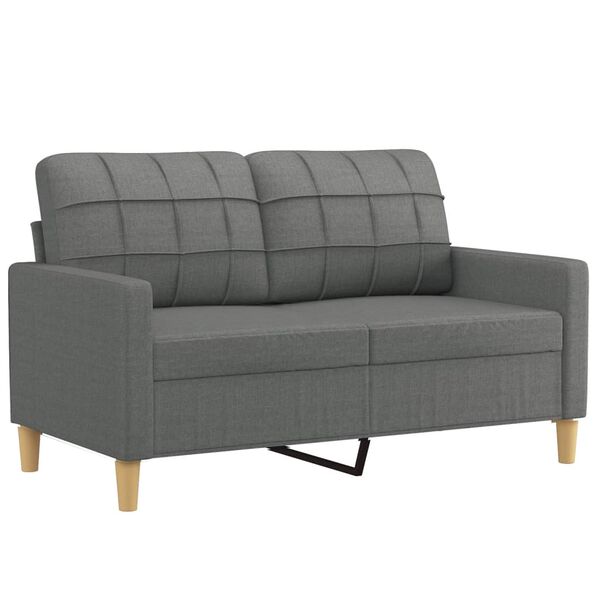 vidaXL 4-dijelni set sofa s jastucima tamnosivi od tkanine