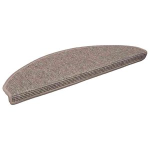 vidaXL Prostirke za stepenice 15 kom 65x21x4 cm tamno bež poluokrugle velike