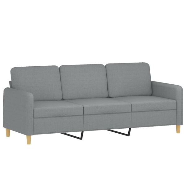 vidaXL 2-dijelni set sofa s jastucima svjetlosivi od tkanine