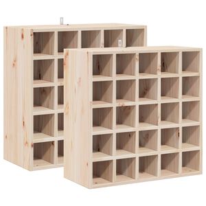 vidaXL Stalak za vino 2 kom. Prirodna 56 x 25 x 56 cm