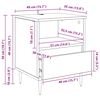 vidaXL Noćni ormar Umjetnički hrast 40 x 35 x 50 cm Konstruirano drvo