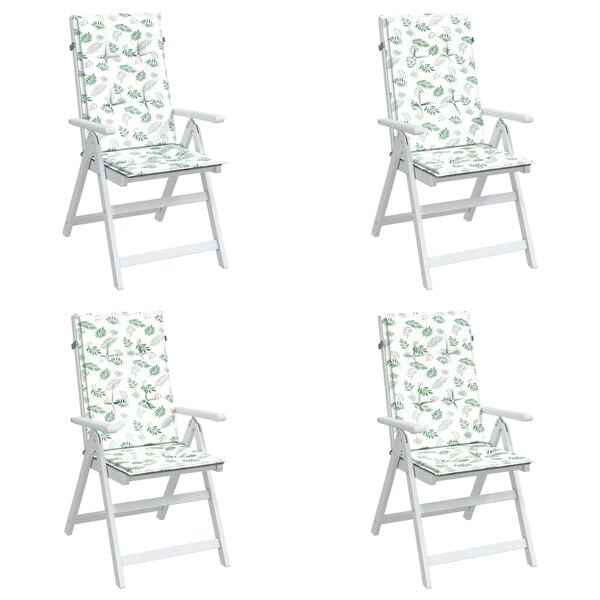 vidaXL Jastuci za visoku stolicu 4 kom s uzorkom li&scaron;ća od tkanine