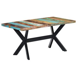 vidaXL Blagovaonski stol od masivnog obnovljenog drva 160 x 80 x 75 cm