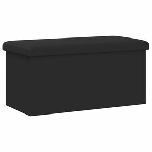 vidaXL Sklopiva klupa za pohranu Crna 180 kg 80 L 77 x 38 x 38 cm PVC