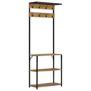 vidaXL Stalak za kapute s prostorom za cipele 68x30x182 cm drvo manga